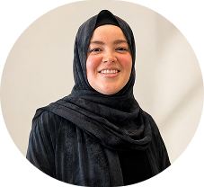 Shahd Abdelhadi smiling in a black hijab